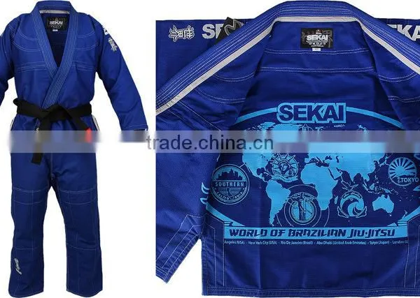 Customized Bjj gi With Inside Printing( White,Black,Blue,Royal Blue,Grey,Green) photo-4