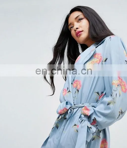 Wholesale New Fashion Autumn Printing Back Side Vent Bulk Ladies Long Wind Coat photo-4