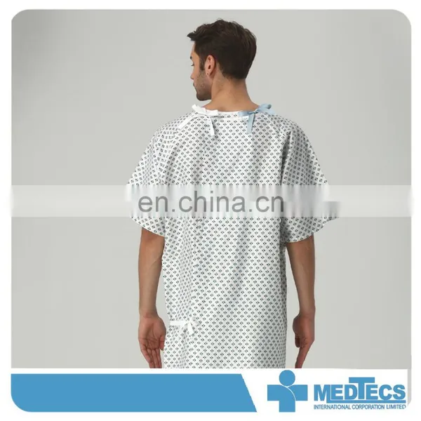 Patient Nightwear Recovery Non-tangle Ties Hospital Gown photo-3