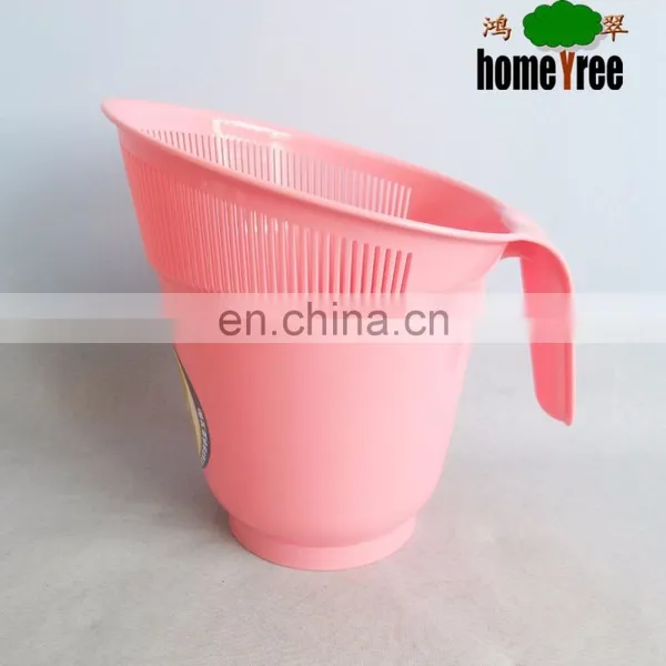Round rice colander,plastic rice colander,adjustable colander with handle