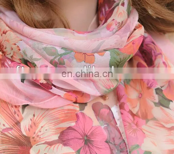 Popular Summer Scarf Fashion Style Chiffon Sillk Scarf photo-5