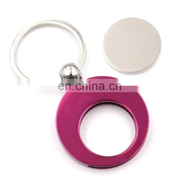 2018 Special Design Your Own Colorful With Round Coin Holder Trolley Coin Keyring photo-6