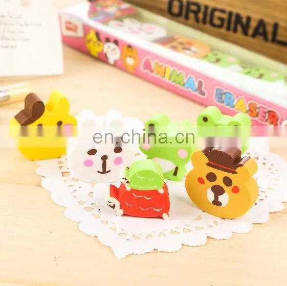 PVC Box Packing Animal Design Cartoon Eraser Cartoon Eraser photo-3