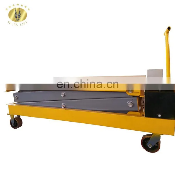 7LSJY Shandong SevenLift Customized Small Manual Mobile Hydraulic Towable Scissor Aerial Work Lifting Platform Lift photo-4