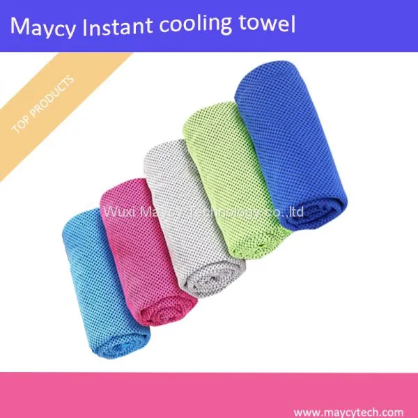 Microfiber Poly Sports Cooling Ice Chilly Towel, Marathon Running Camping Yoga Travel Towel photo-2
