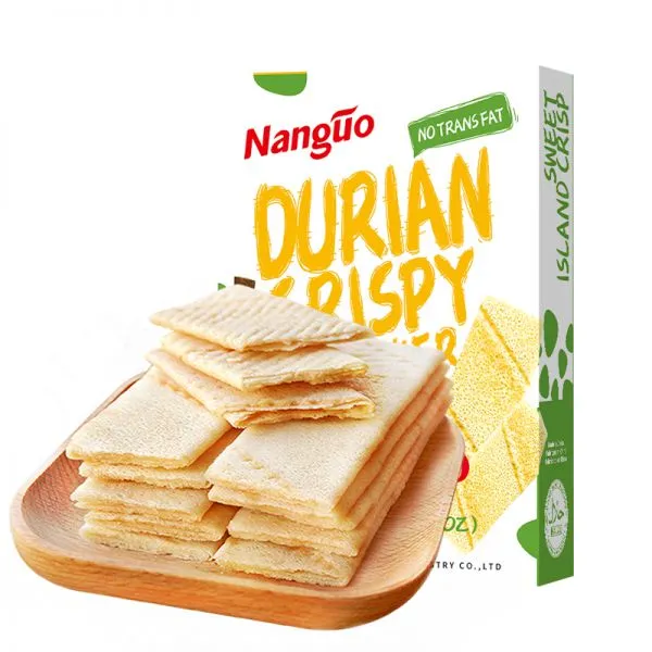 Halal Sweet Durian Cream Cracker Imported Crackers Durian Flavor Cracker Biscuits photo-3