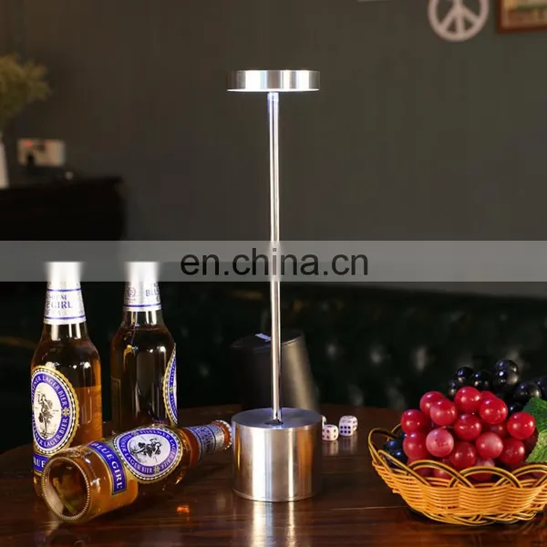 Amazon Modern Luxury Indoor Led Hotel Club Dimmer Touch Usb Rechargeable Table Lamp for Restaurant photo-6