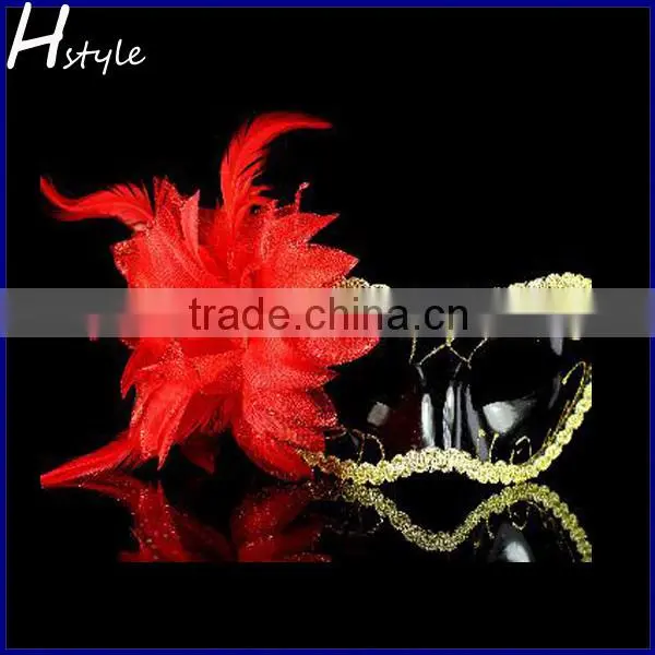 PVC Funny Masquerade Party Mask With Flower SC072 photo-4