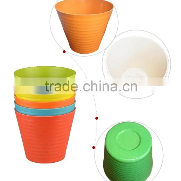 Indoor Bamboo Fiber/plant Fiber Colors Flower Pot photo-2