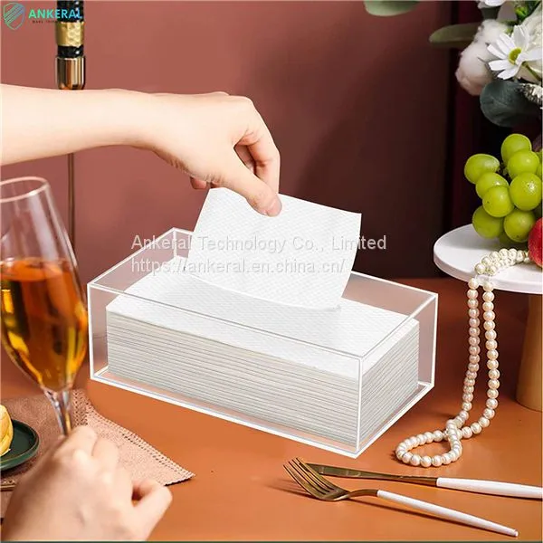 Top 50 Best Sellers Acrylic Tissue Dispenser Box Rectangle Shape China Factory photo-3