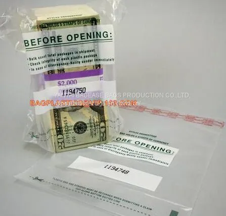 Security Plastic Bag With Adhesive Tape for Cash, Plastic Money Bag, Security Money Cash Bag For Airport/Bank and Police photo-2