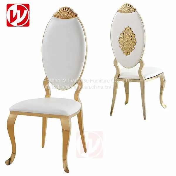Modern Design Hotel Restaurant Banquet Furniture Gold Stainless Steel Kitchen Dining Room Chairs photo-3