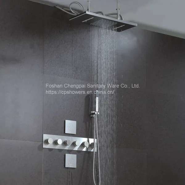 Shower Set With Multi-funciton Shower Head Rainfall Waterfall Body Jet in 304 Stainless Steel photo-2