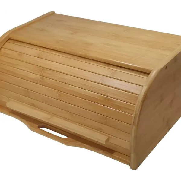 Bamboo Made Bread Box Food Home/Store Storage Box photo-5