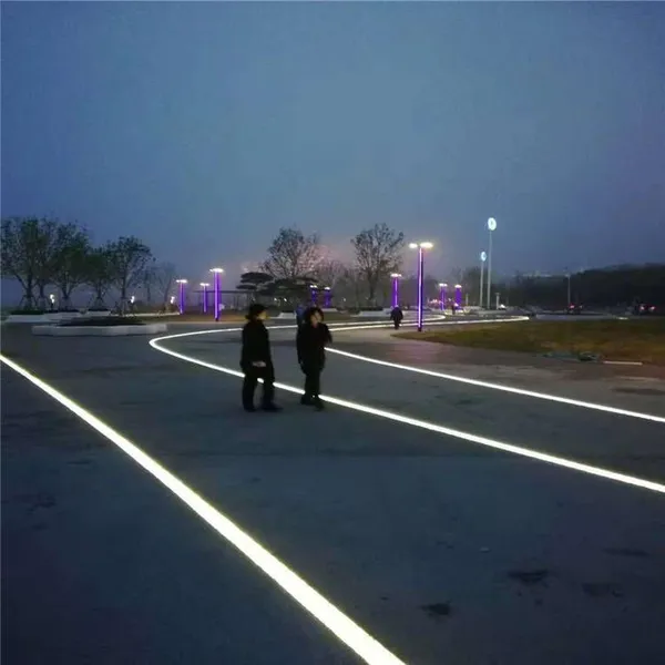 qianyi lighting, изготовленные на заказ, водонепроницаемые по стандарту IP67, напольные плиточные светильники из нержавеющей стали с монохроматическими светодиодными лентами для проектов освещения земли