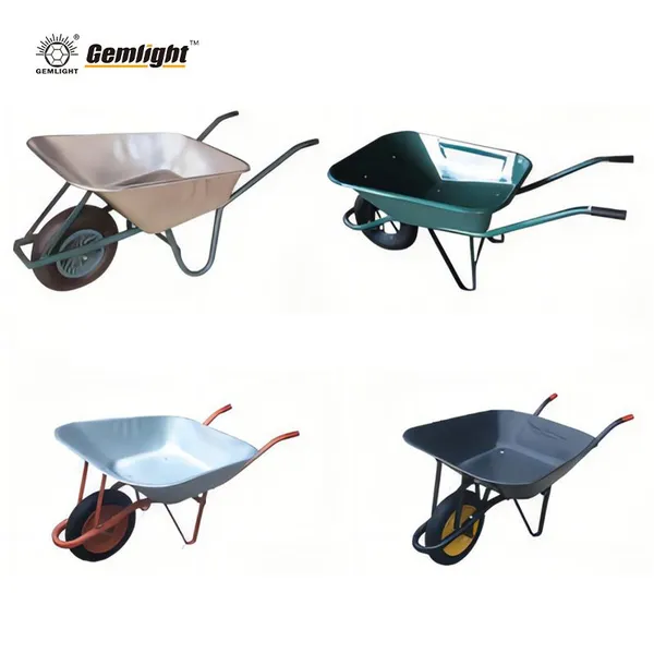 Reinforced Steel Tray Wheel Barrow With Pneumatic Wheel for African Importers OEM Bulk Order Support for Farm Construction and Garden Use