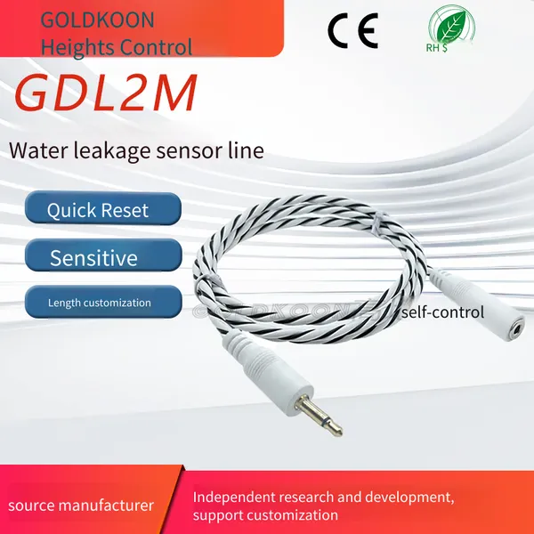 4mm Liquid Leakage Detection Line, High and Low Automatic Control, Rs485 High Sensitivity, Semiconductor Liquid Leakage Detection for Computer Rooms