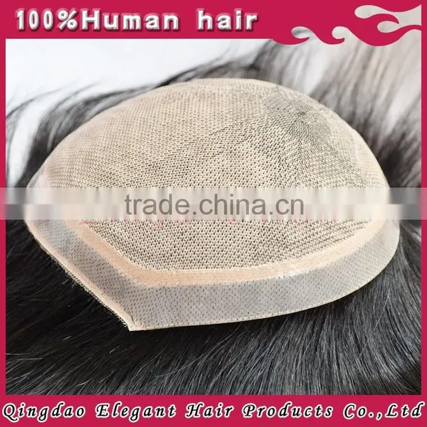 Tot Selling Remy Human Hair Piece Toupee for Black Men, Silk Top Invisible Knot Natural Hairline Toupee photo-4