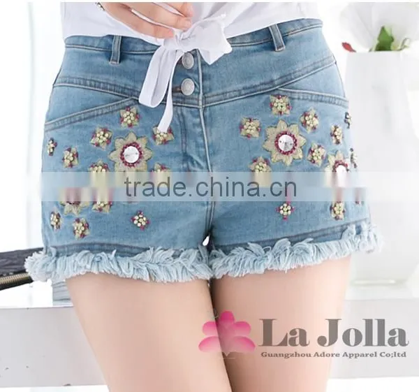 2016 Summer New Style Ladies Rivet Short Trousers 240J photo-2