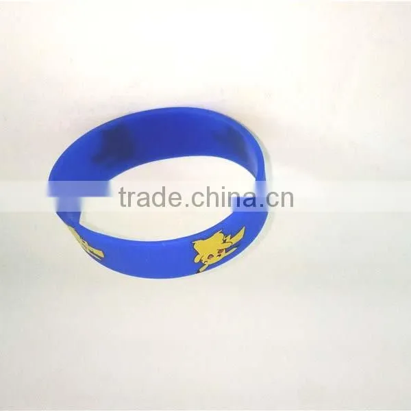Brand New Blue Waterproof Wirstband Cartoon Silicone Bracelet Circle photo-3