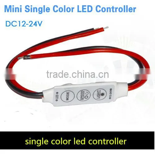 Dimmer Controller Switch Mini DC 12V 3 Key Controller For Single Color 5050 3528 5630 5730 3014 Led Strip Tape Led Lamps Light