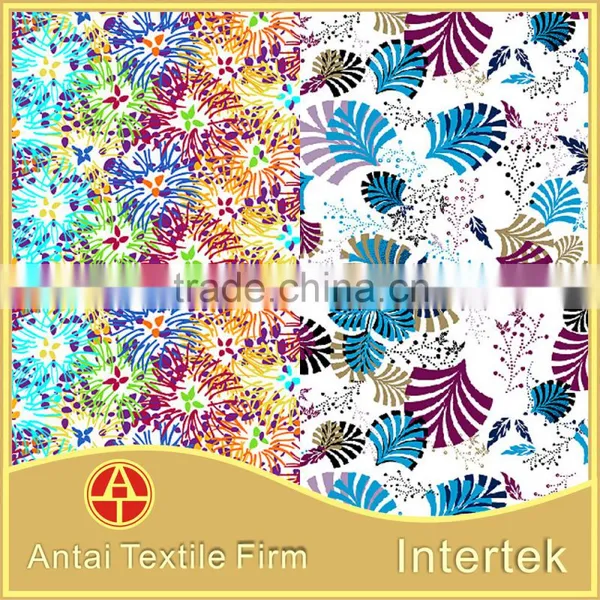 Flower Designs Painting Fabric /Antai Textile Professional 4 Way Stretch Nylon Lycra Spandex Print Fabric With Flower photo-2