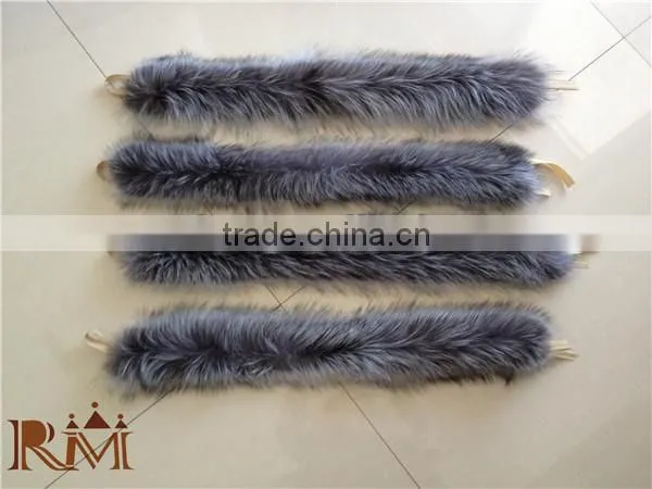 2016 NEW FLUFFY SILIVER FOX FUR STRIPS FOR COLLAR/HOOD GARMENT photo-5