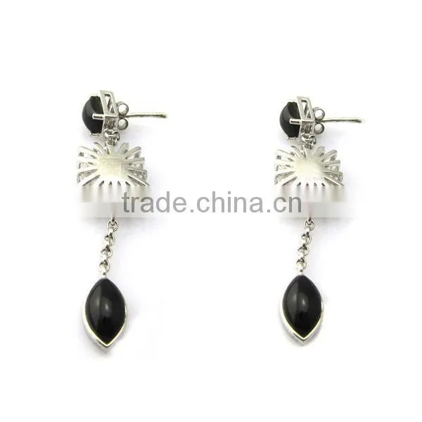 agate stud earrings black agate earrings