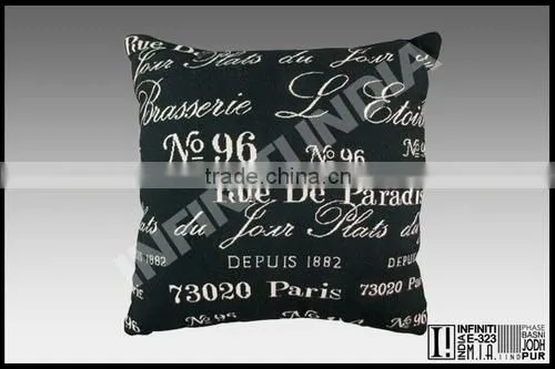 VINTAGE PRINTED CANVS CUSHION, VINTAGE CUSHION