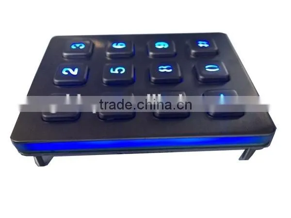 12 Keys Metal Industrial Numeric Backlight Metal Keypad photo-2