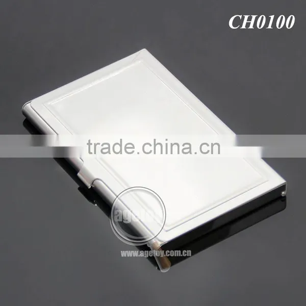 High Quality Pocket Business Card Holder Stainless Steel Plated Silver Concavity Metal Blank Card Case photo-6