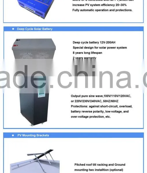 Good Quality and High Efficiency 8KW 96V Solar Power System Kit With A Grade Solar Cells For Home Use photo-2