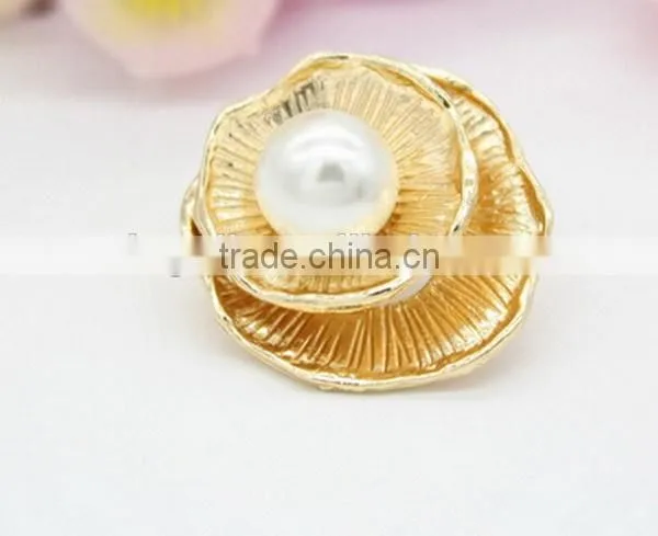 Two-double Alloy Pearl Brooch Fashion Clip for Clothes photo-2