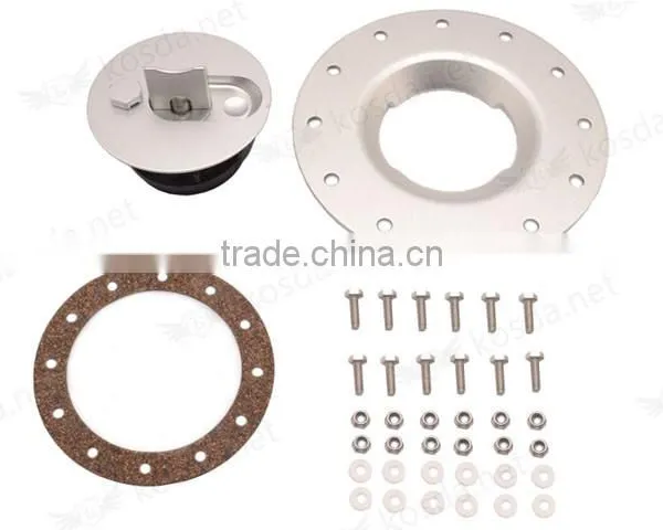 Polished Finish Fuel Cell Cap Assembly Gasket , 12-Bolt Flush Mount Fuel Cell Cap Assembly photo-2