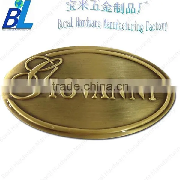 Oval Shaped Antique Metal Die Casted Name Plates