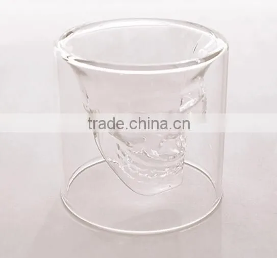 Different Capacity High Borosilicate Double Wall Glass Skull Cup for Sale Quality Choice photo-3