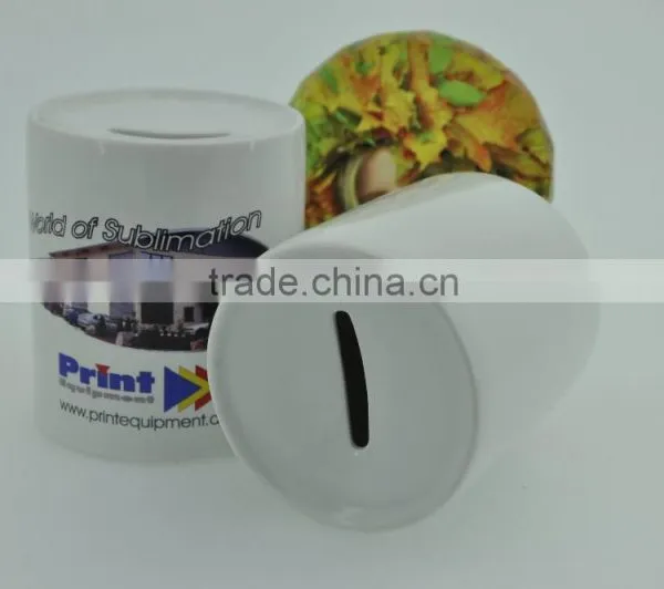 Hot Selling Good Quality Wholesale Price Blank White Sublimation Coated Printing Ceramic Piggy Bank photo-4