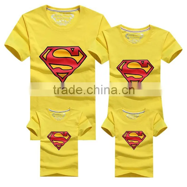 Pure Cotton Short Sleeve Parent-child Outfit Lovers T-shirts photo-3