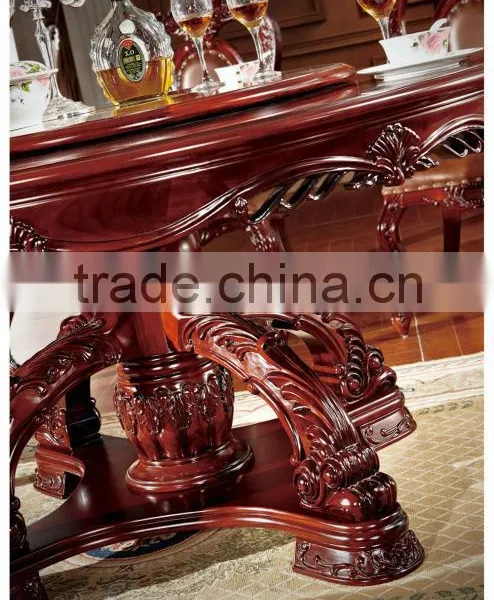 Rubberwood 6 Seaters Dining Tables Sale,cheap French Classic Dining Room Set photo-5