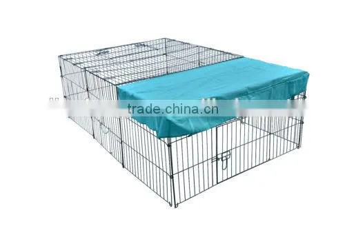 Folding Front Door Enclosures Metal Wire Dog Cage Rabbit Enclosure With Door and Cover