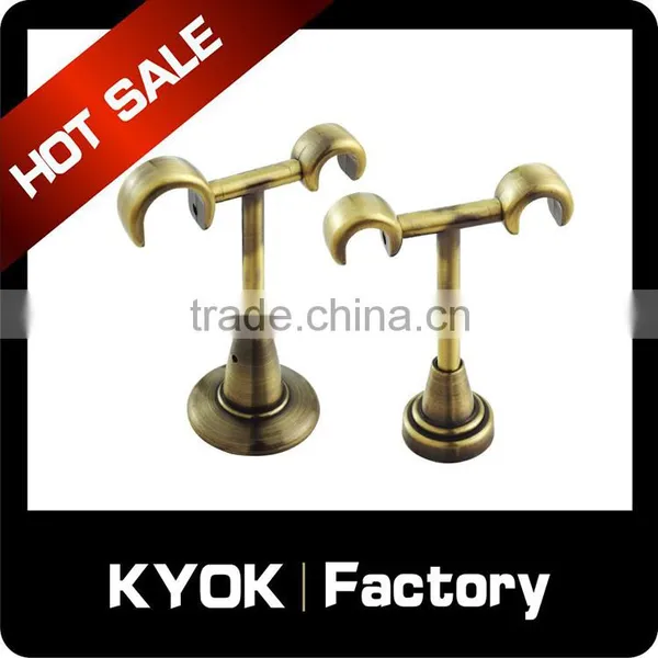 KYOK Wholesale Double Curtain Brackets,Muslim Style Aluminum Curtain Brackets,customized Powder Coating Steel Curtain Bracket photo-2
