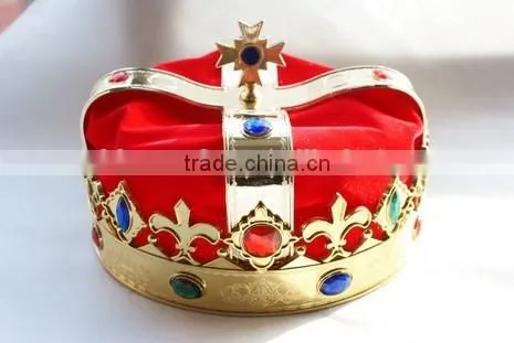 8cm Highx12cm Diameter Metallic Silver Plastic Tiaras Round King Tiaras and Crowns photo-3