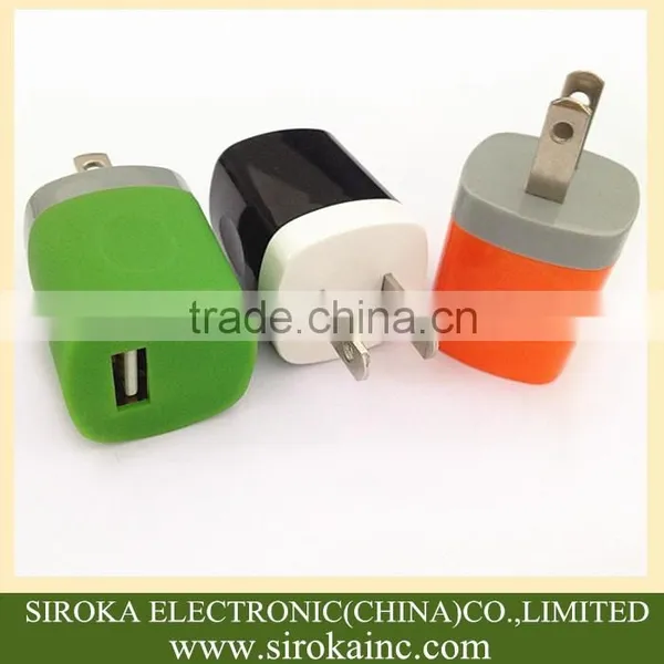 Mobile Phone Accessories US Plug 1A/1.5A USB Travel Charger Customized Colors USB Wall Charger for IPhone IPad Table PC photo-2