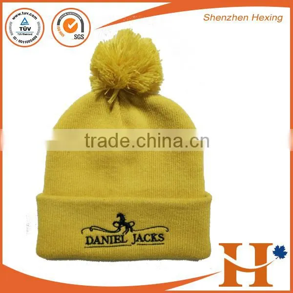 Promotional Winter Free 100% Polyester Knitting Beanie With Embroider Logo photo-5