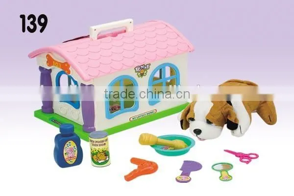 Pet House Set Preschool Toy Pets Plastic Toys Fancy Toy