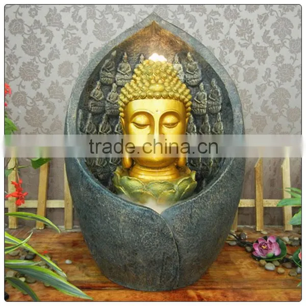 Thailand Buddha Water Fountain With Dragon