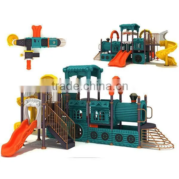 Eco-friendly age-of-steam style kiddie slides with 10 optional site sizes
