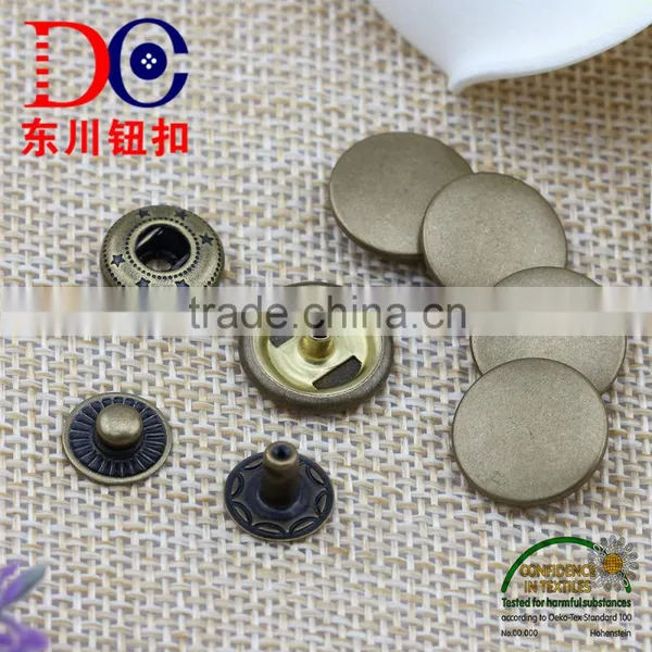 Oeko Tex Metal Button Spring Snap Fastener Four Part Press Button for Leather photo-3