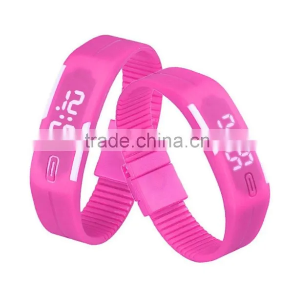 Fashion Design Ultra Thin Sports Silicone Digital Unisex LED Sports Bracelet Wrist Watch photo-6