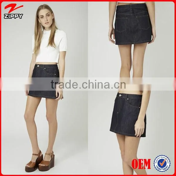Classic and Fashion Denim Skirts for Women Casual Wear, Wholesale Indigo Denim Skirts Denim Fashion Overalls China Suppliers